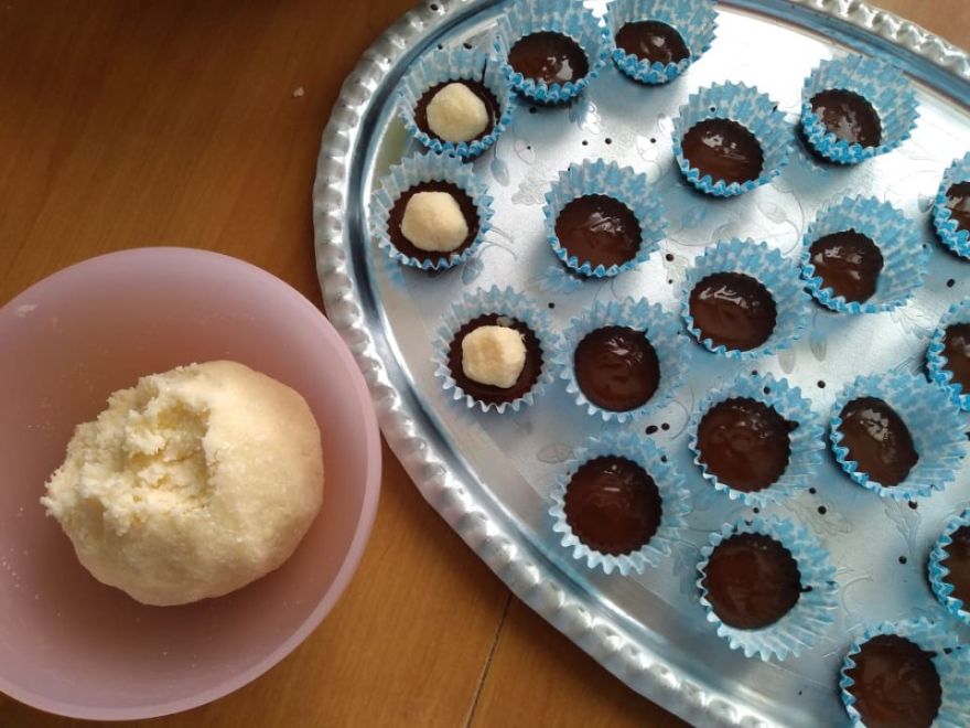 Kokosové košíčky s mandlovým likérem