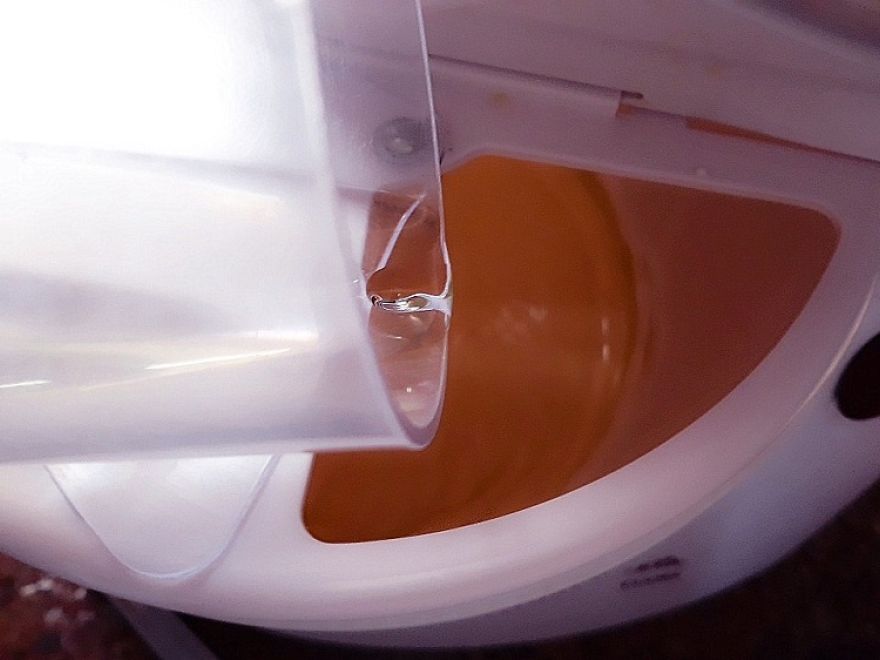 Gluten-free rhubarb cake with strawberry jam