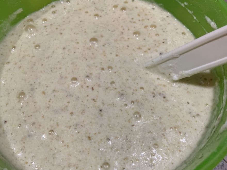 Gluten-free nut dessert with cocoa filling