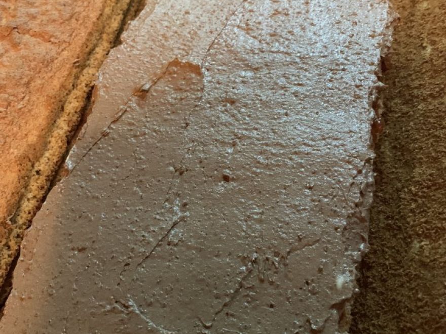 Gluten-free nut dessert with cocoa filling