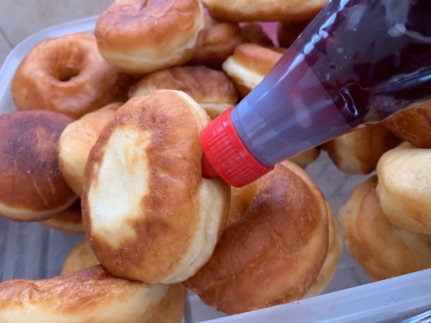 Traditional donuts in an unconventional way