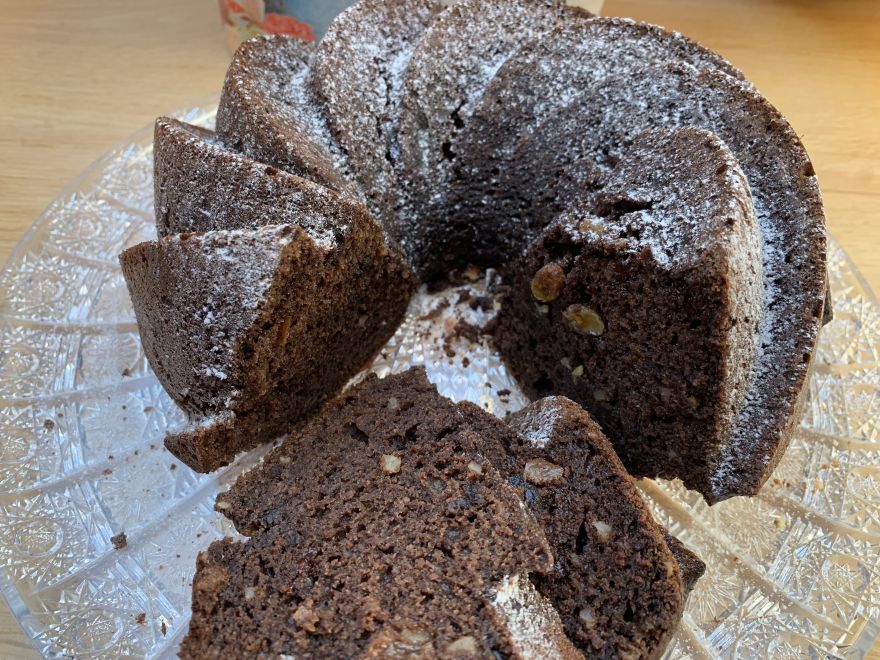 Cocoa cake with sour cream