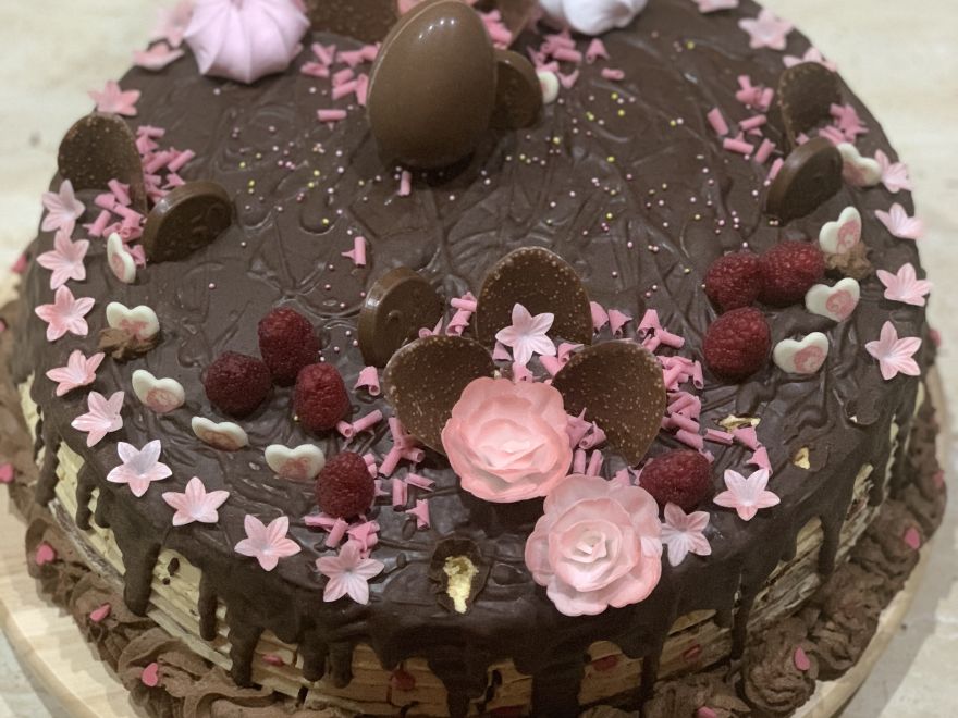 Bezlepkový vanilkovo-tvarohový dort