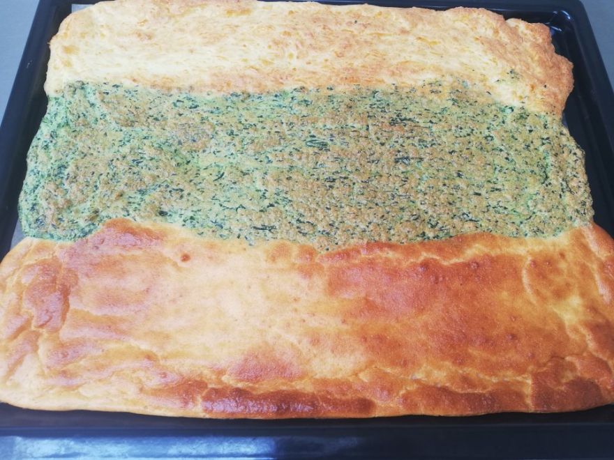 Bezlepková barevná slaná roláda