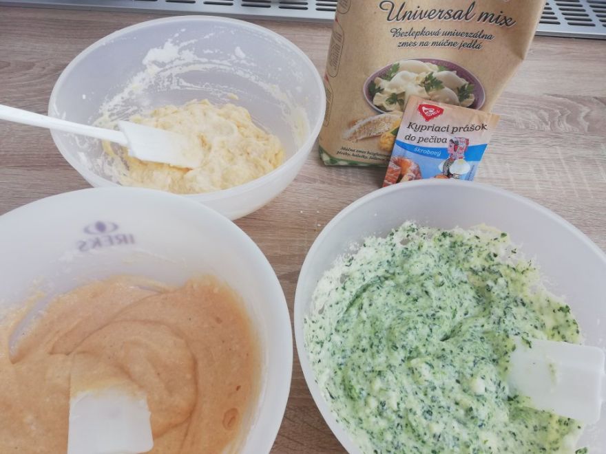 Bezlepková barevná slaná roláda