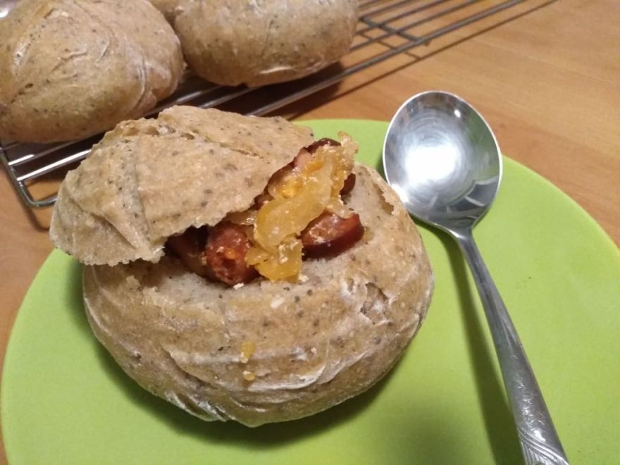 Gluten-free sourdough bread bowls