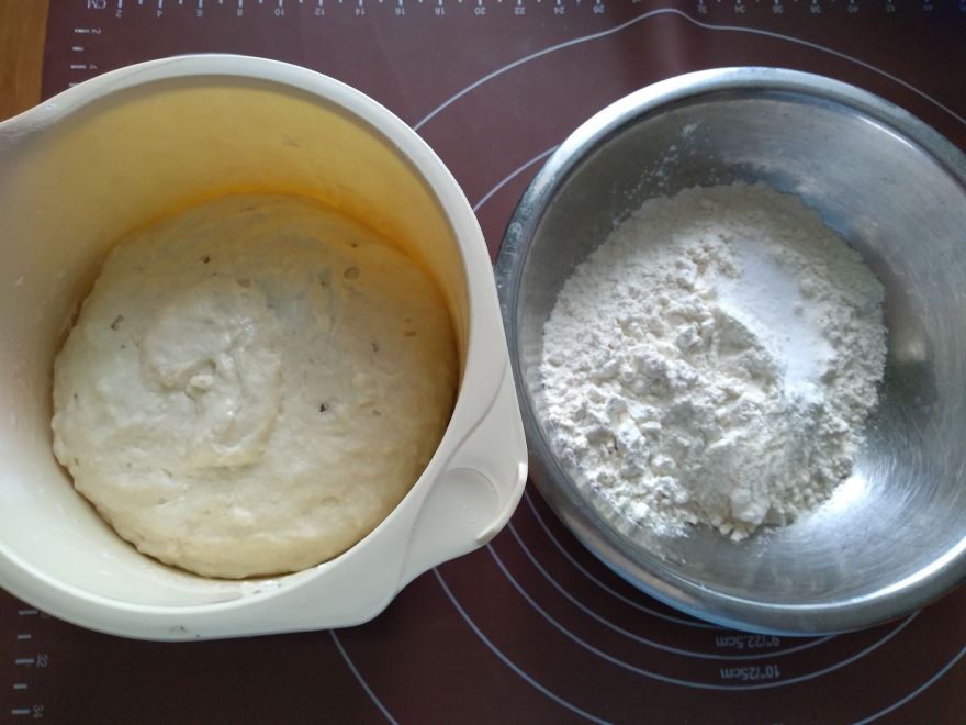 Gluten-free sourdough bread with cheese and spring onion