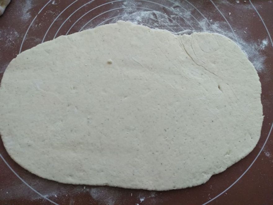 Gluten-free sourdough filled triangles