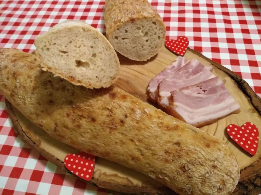 Gluten-free bacon baguettes