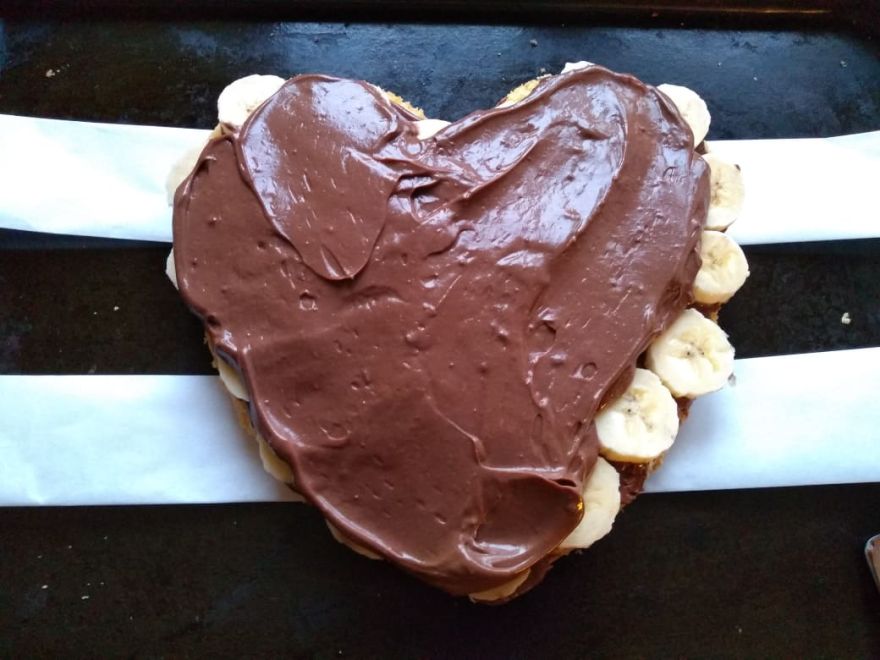 Bezlepkový čokoládovo - banánový dort