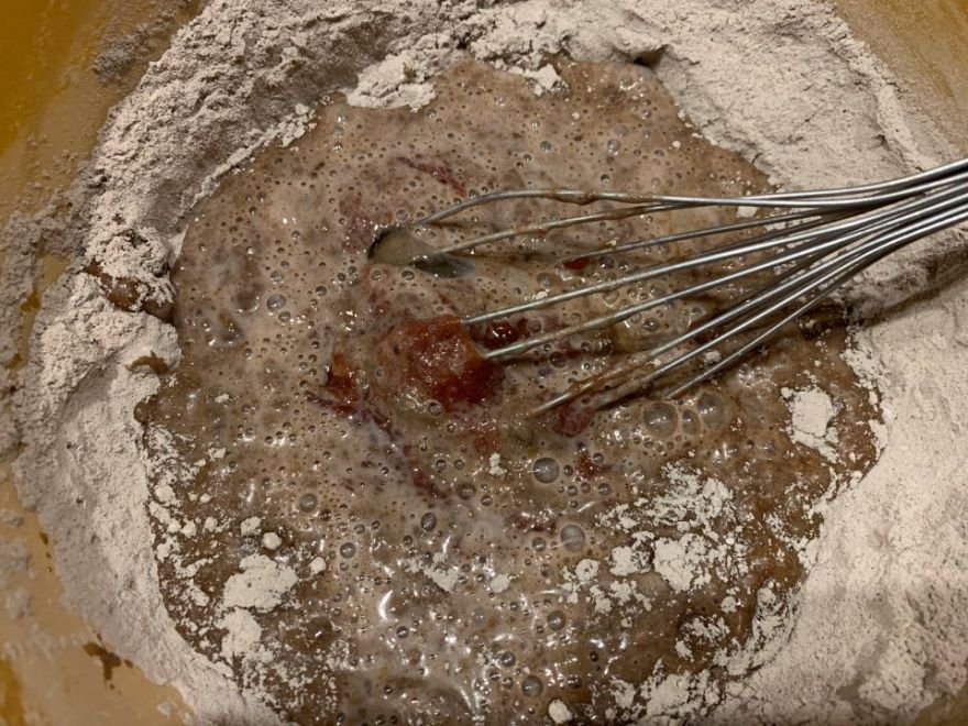 Gluten-free gingerbread roll with chestnut puree