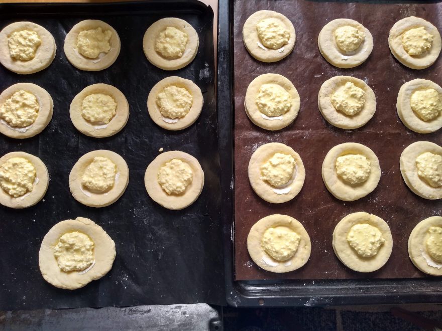 Sourdough gluten-free cheesecakes with apricots