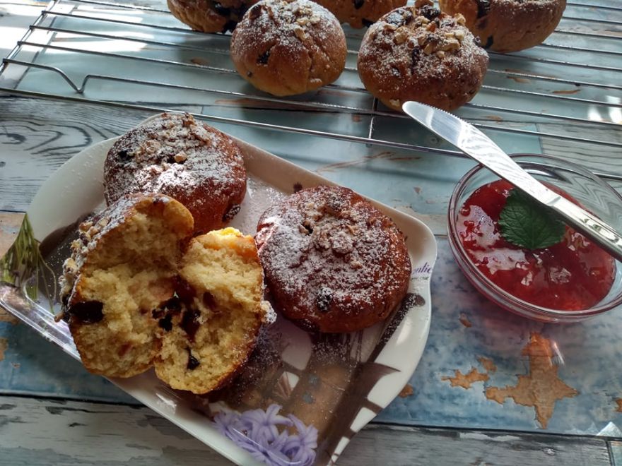 Bezlepkové raňajkové žemle s mandľami