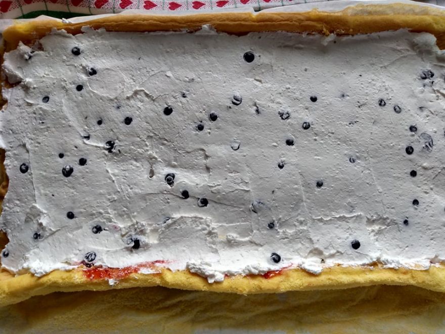 Gluten-free cottage cheese roll with currants