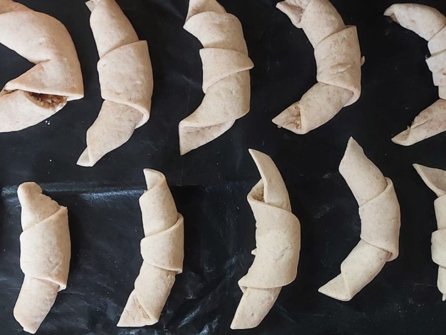 Bezlepkové krehké jablkové rožteky