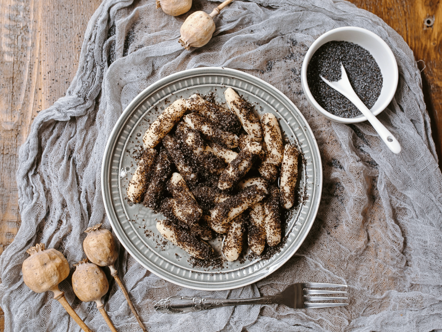 Bezlepkové makové šúľance