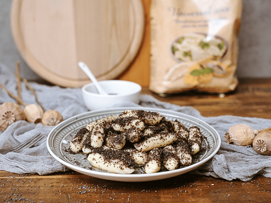 Bezlepkové makové šúľance