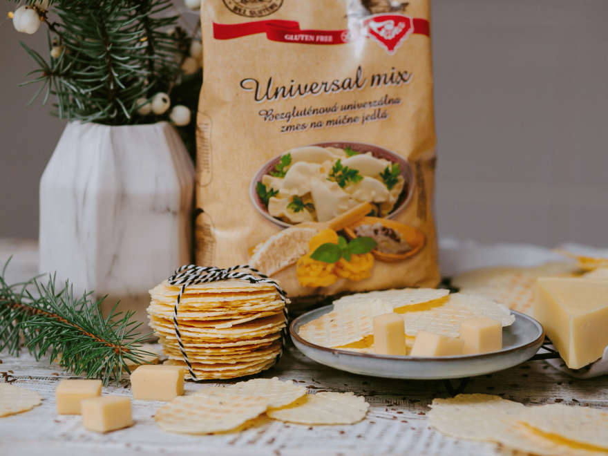 Gluten-free savory wafers with cheese and cumin