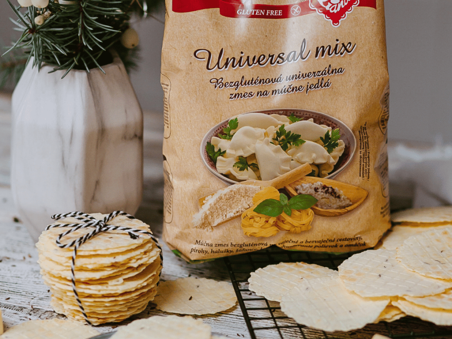Gluten-free savory wafers with cheese and cumin