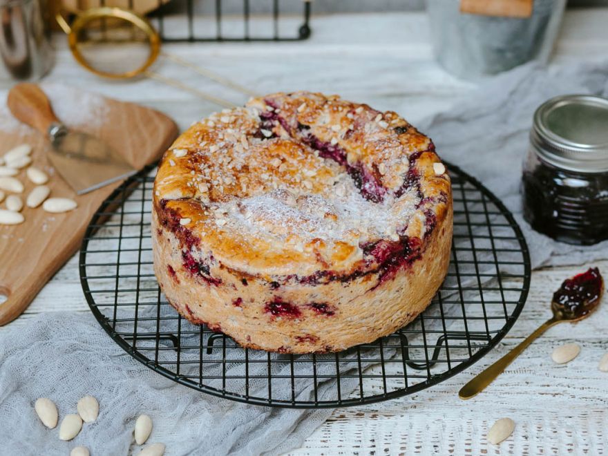 Bezlepková MAXI brioška plnená džemom