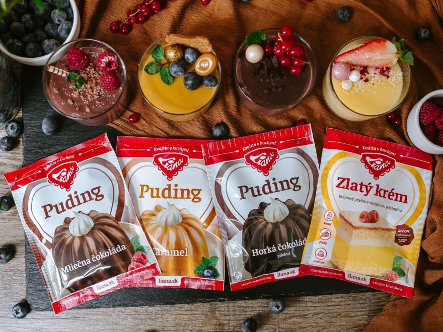 Pudingy Liana: karamel, vanilka, mliečna a horká čokoláda!
