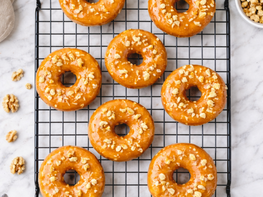 Pączki karmelowe bezglutenowe z nadzieniem waniliowym