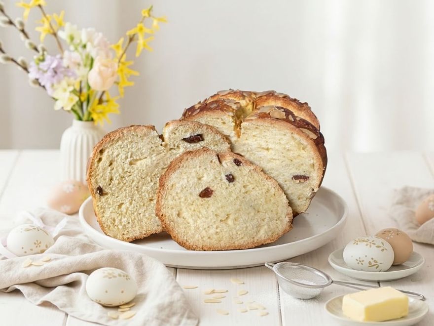 Bezlepkový mazanec s psylliom pre vláčne cesto