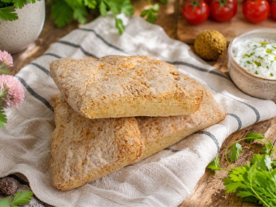 Bezlepková ciabatta s domácim falafelom