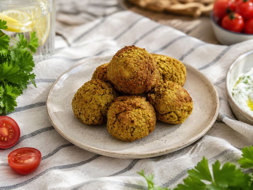 Bezlepková ciabatta s domácim falafelom