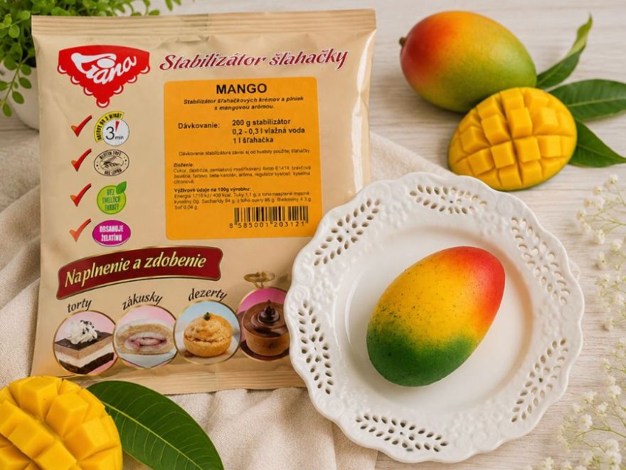 Dezerty v tvare ovocia: jahoda, mango a citrón s ovocnou náplňou